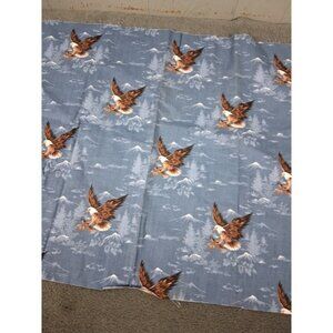 Wamsutta American Bald Eagle Fabric Panel 19X45" Patriotic Flying Blue Mountain